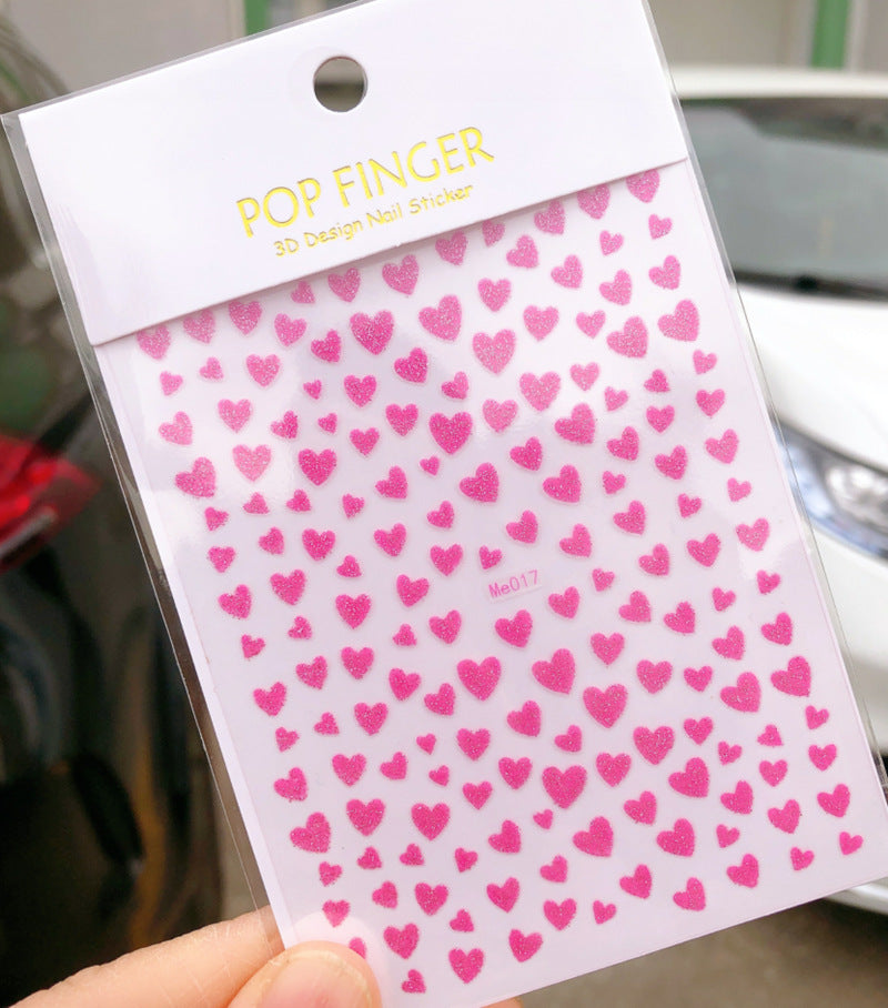 Pegatinas de uñas de amor para San Valentín