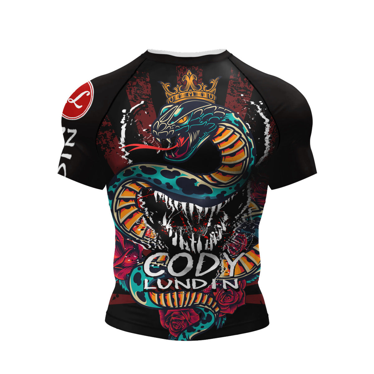 Camiseta de manga corta con estampado digital 3D de Halloween para hombre