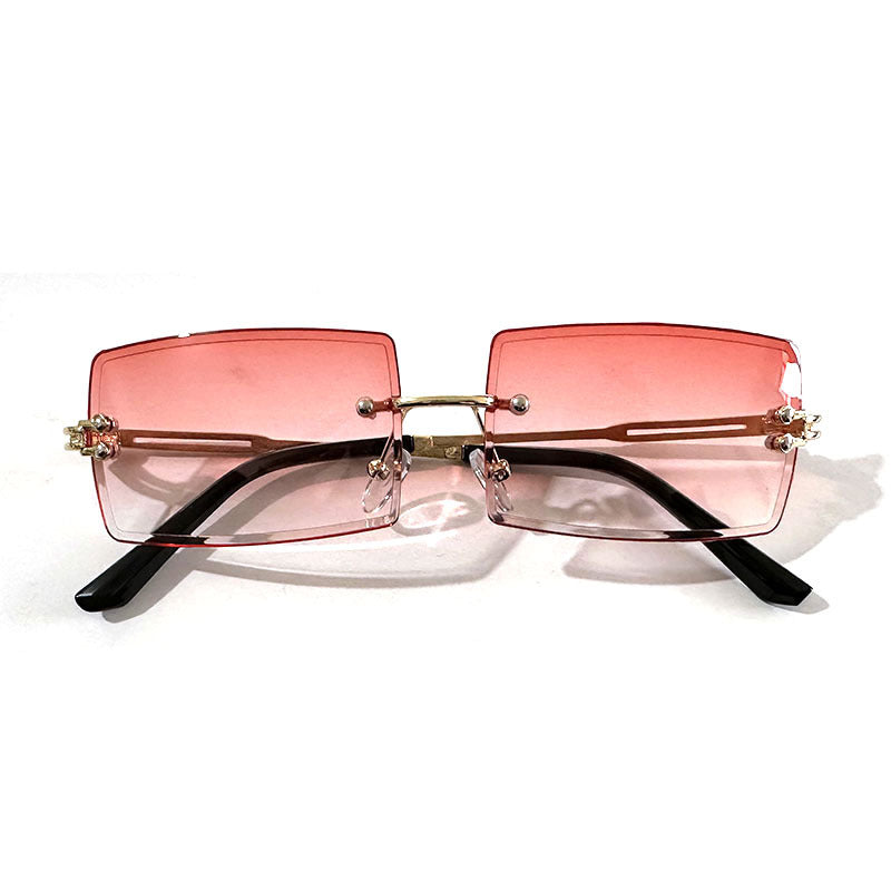 Lunettes de soleil tendance sans monture en métal