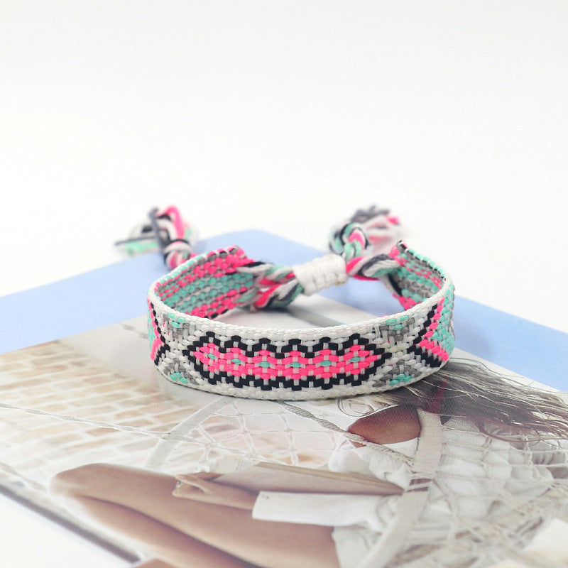 Bohemian Vintage Hand Woven Embroidery Bracelet