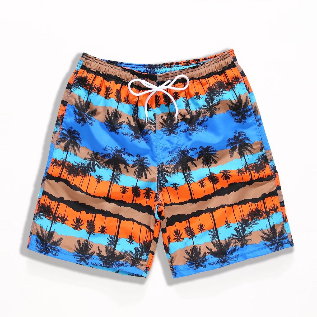 Boy's Casual Printed Loose Beach Swim Trunks