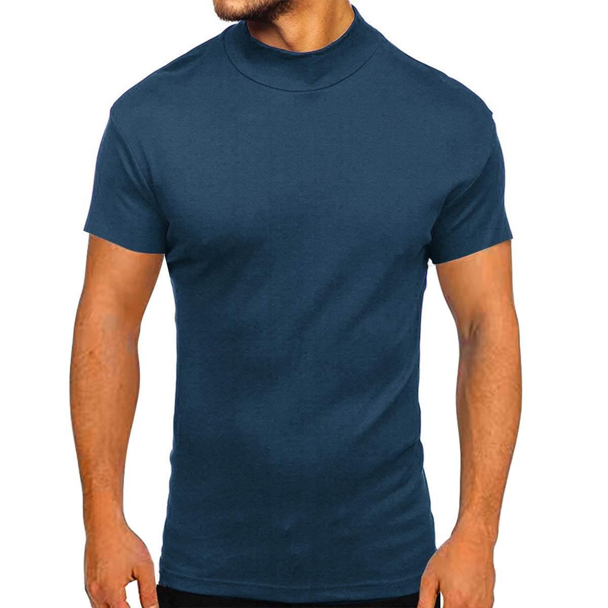 Men Casual Basic Solid Color Short Sleeve T-Shirt