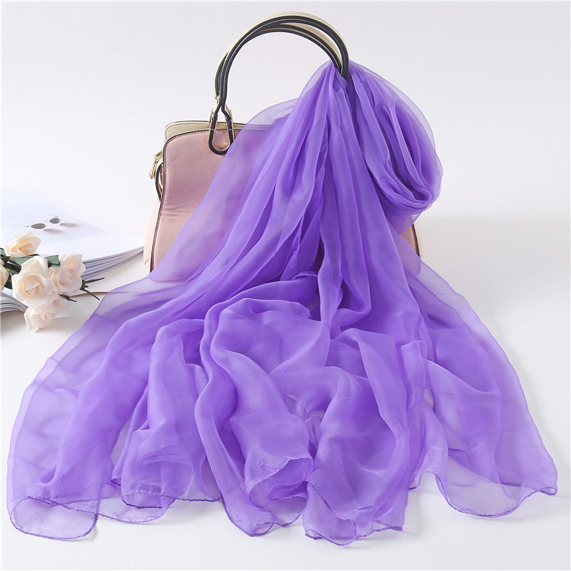 Large Size Solid Color Sunscreen Scarf for Women