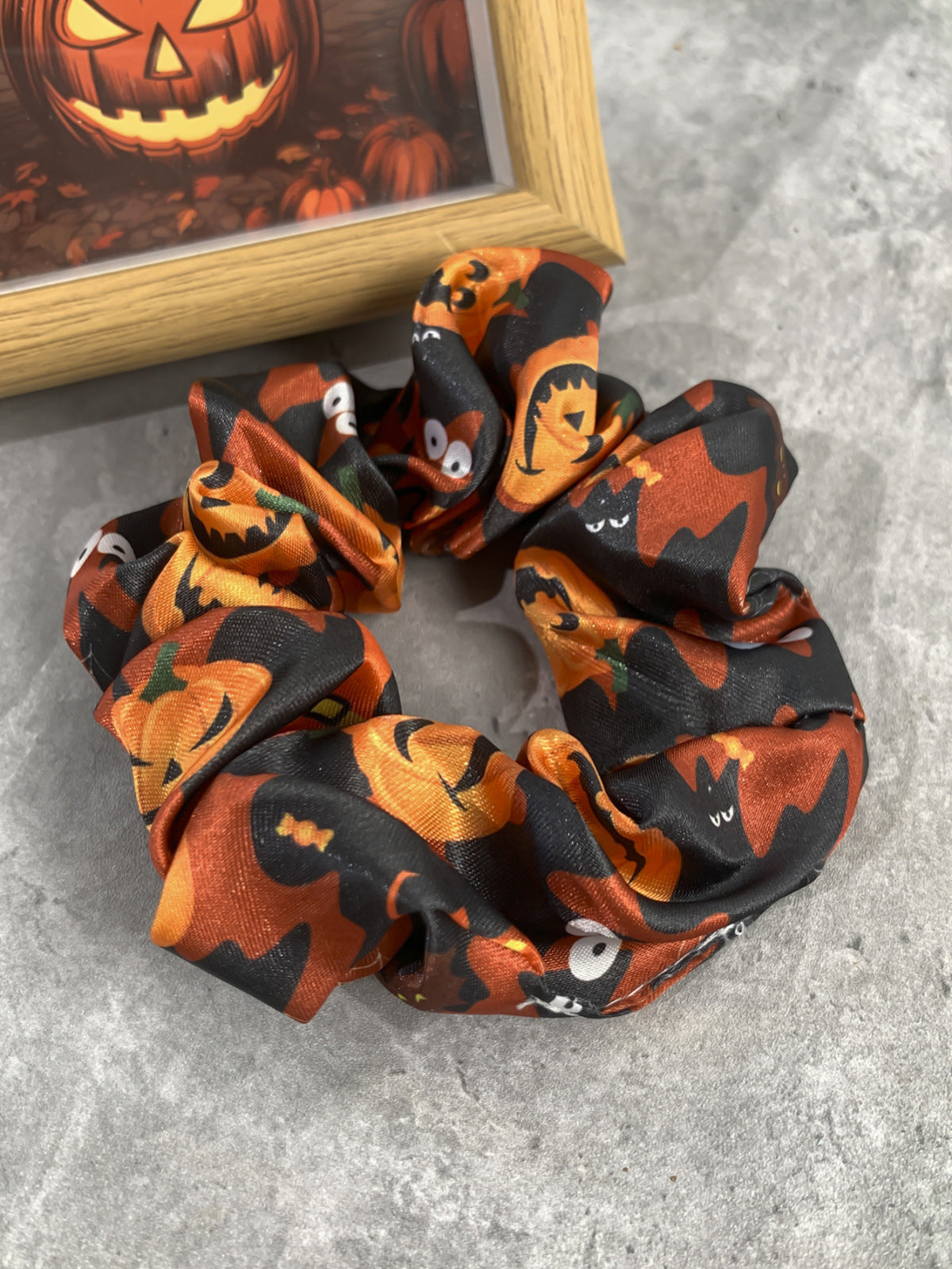 Anillo para el cabello con estampado de calaveras de Halloween