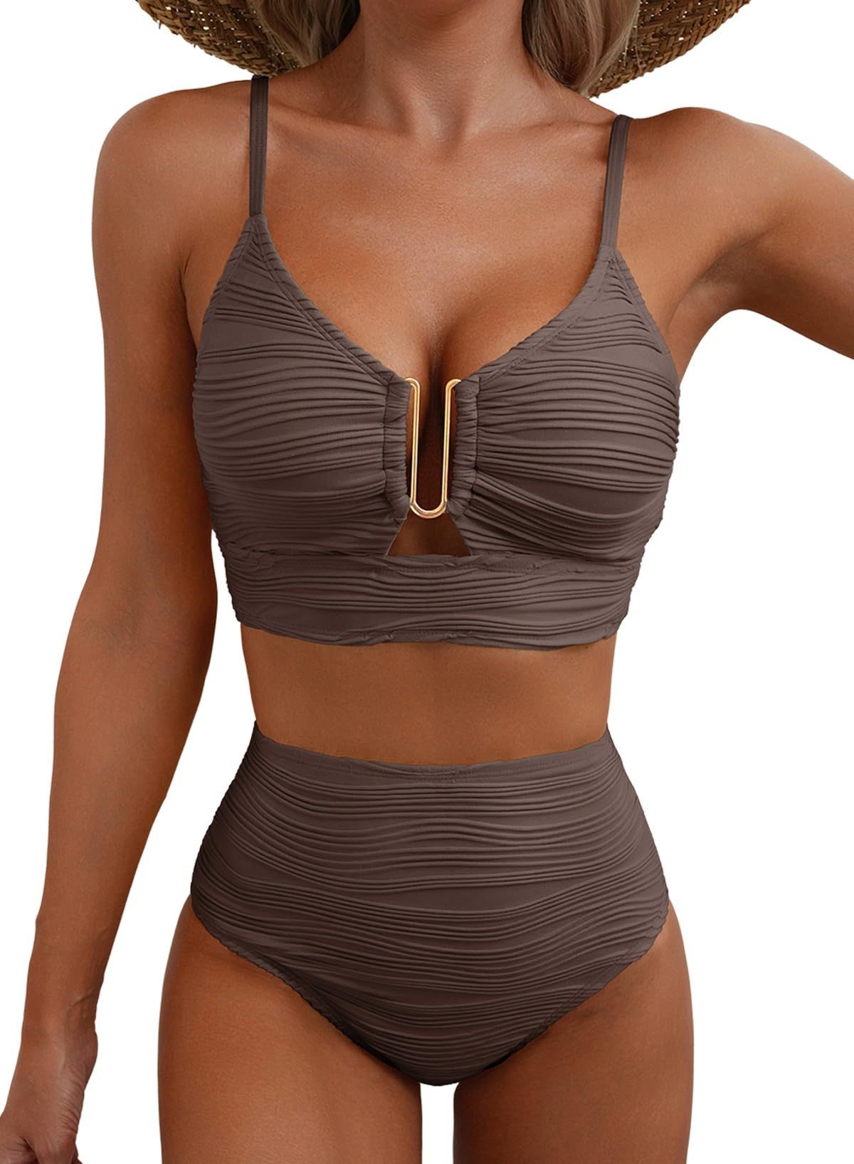 Women Fashion Sexy Solid Color Bikini Swimsuit