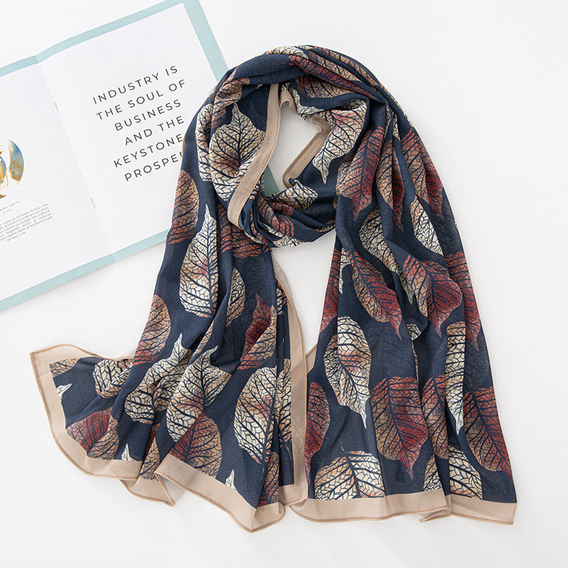 Women Summer Spring Floral Chiffon Long Scarf
