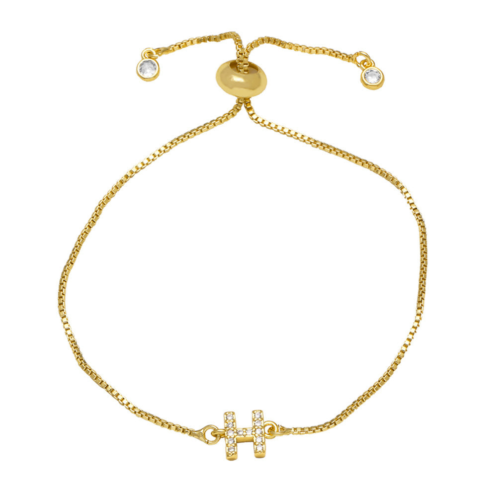 Fashion Adjustable Alphabet Bracelet for Women