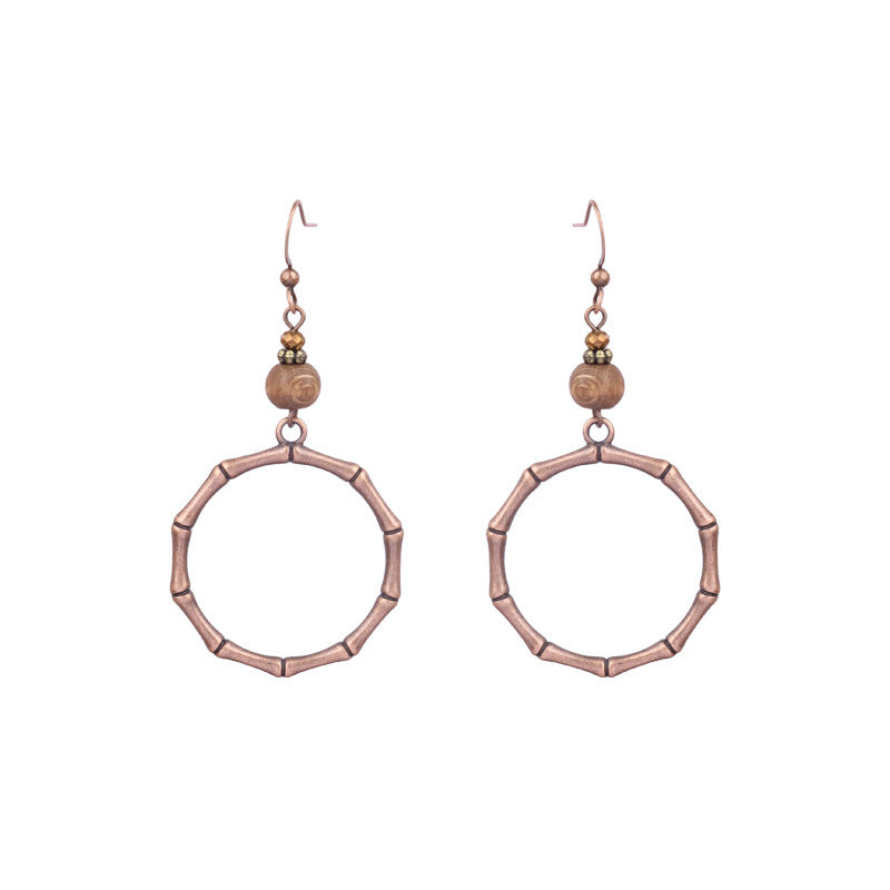 Boucles d'oreilles à pompons créatives de style ethnique bohème rétro