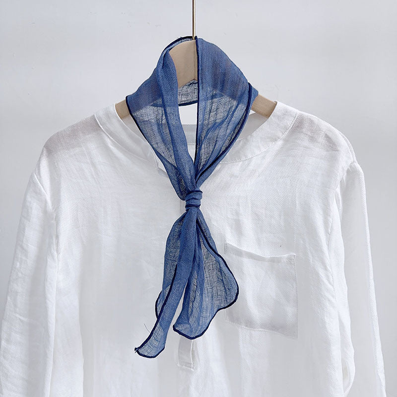 Spring And Summer Women Linen Small Long Scarf