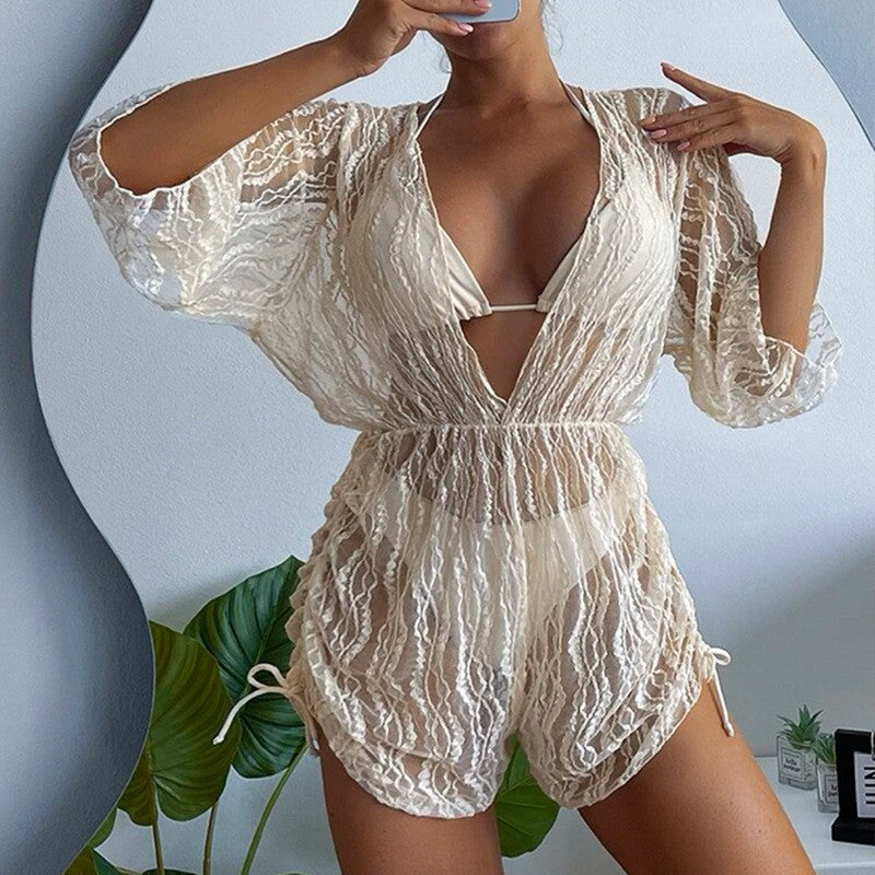 Traje de baño sexy de tres piezas para mujer
