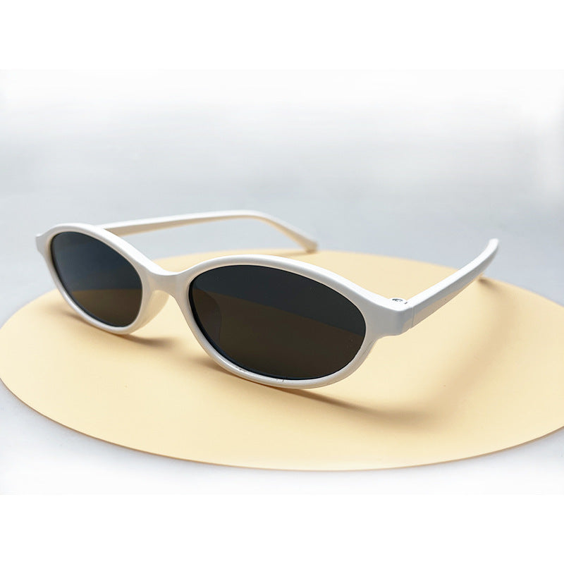 Women Retro Oval Frame Sunglasses Antique Literary Style PC