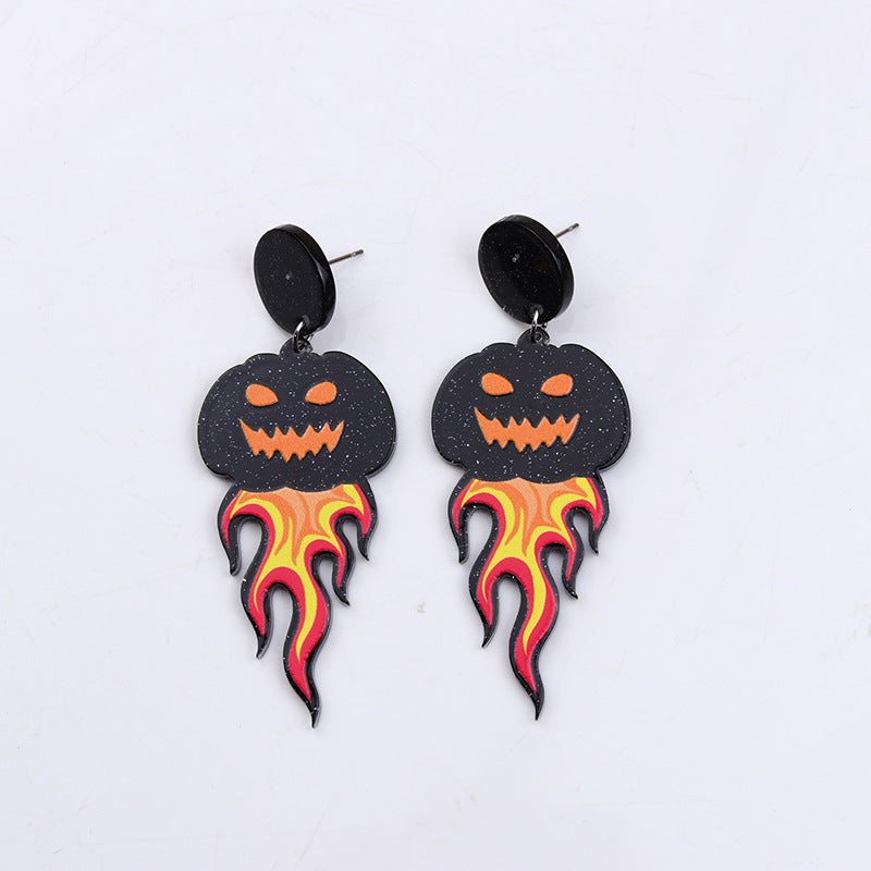 Halloween Women Fashion Character Acrylic Earrings