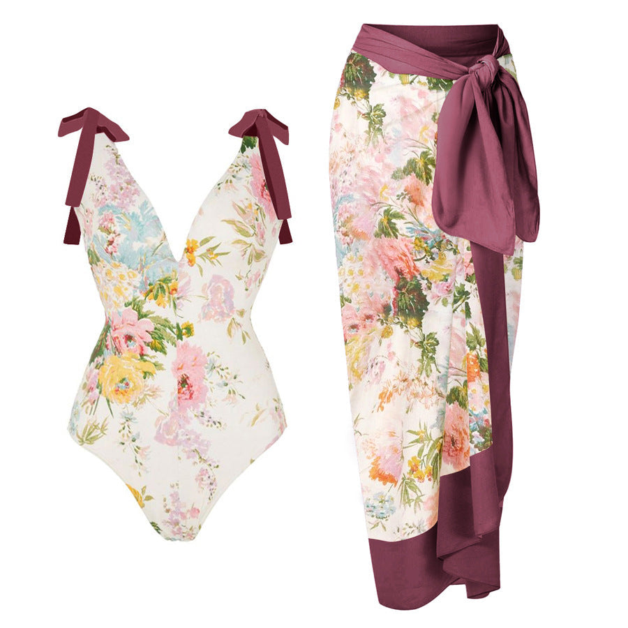 Jupes de bikini sexy à imprimé floral pour femmes