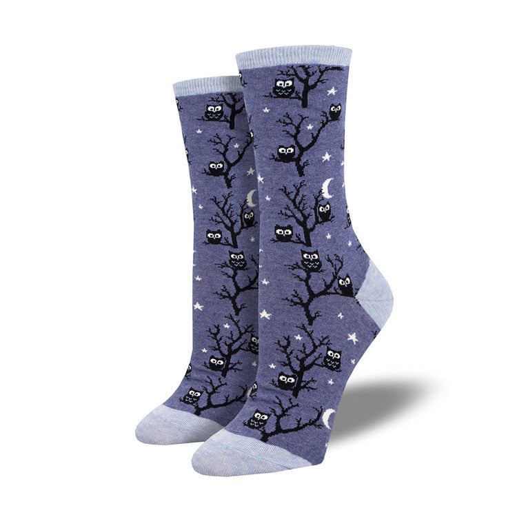 Chaussettes tube jacquard amusantes et créatives à motif citrouille pour Halloween