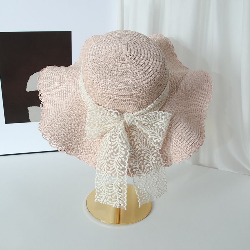 Beach Holiday Straw Sun Hat Dome Style Fabric