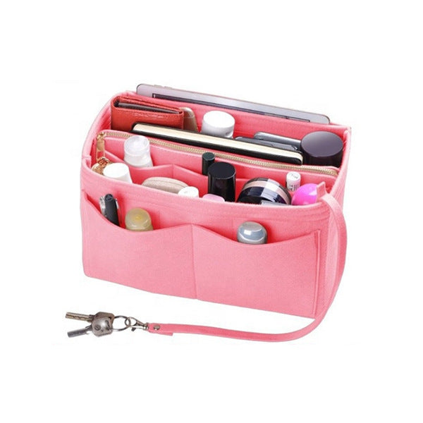 Bolsa de cosméticos interior de fieltro plegable de moda para mujer