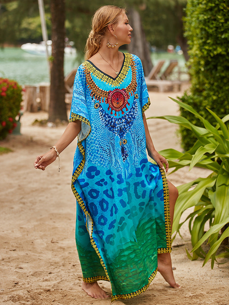 Traje de baño estampado gráfico para playa y vacaciones de verano para mujer