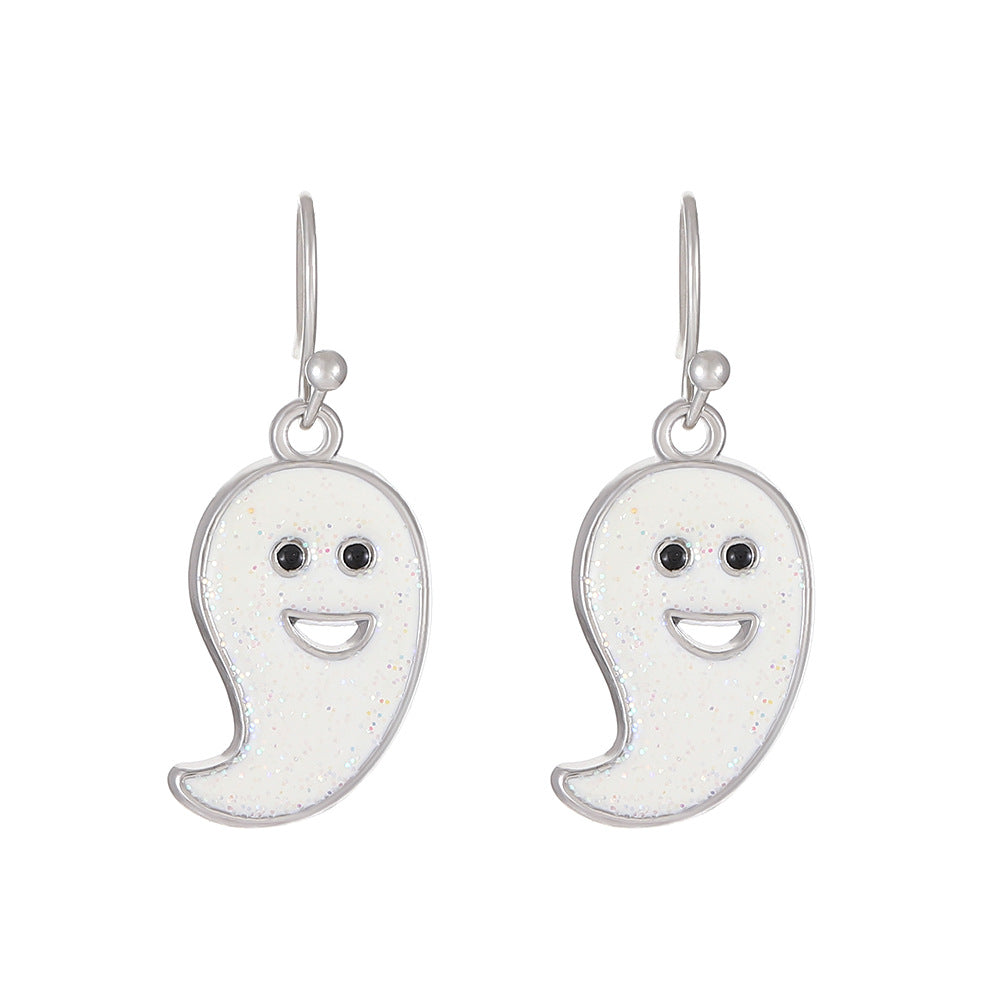 Pendientes de calabaza, araña, murciélago y demonio para mujer