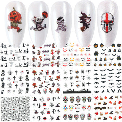 Halloween Skull Nail Stickers Funny Skull Design