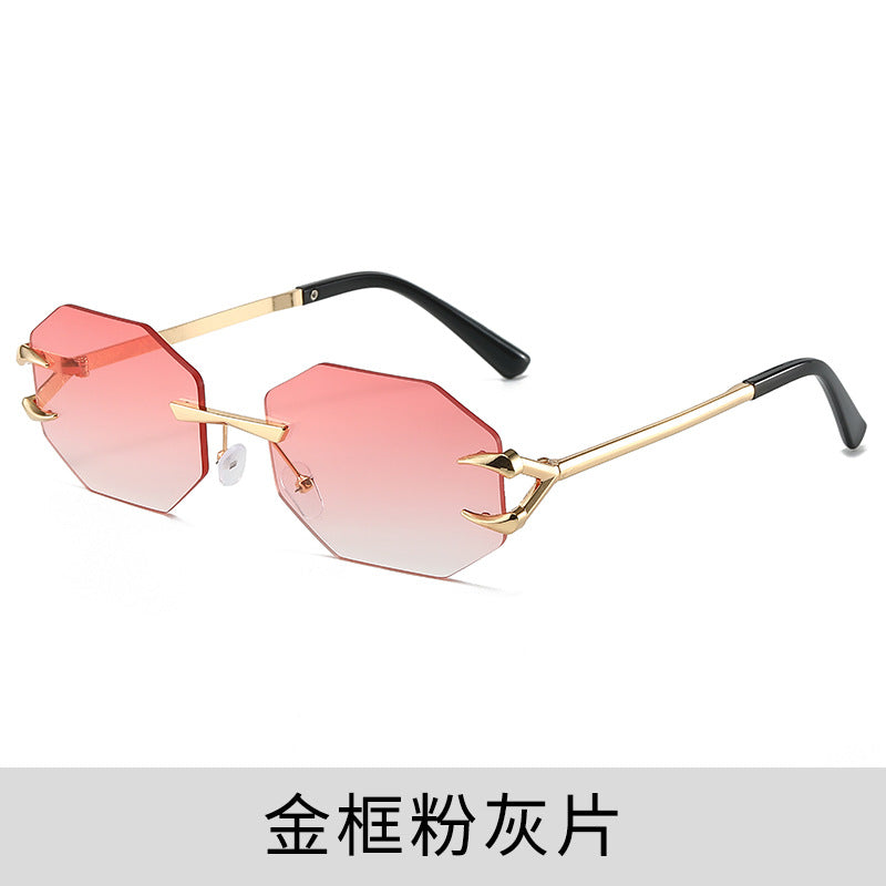 Fashion Frameless Polygon Sunglasses