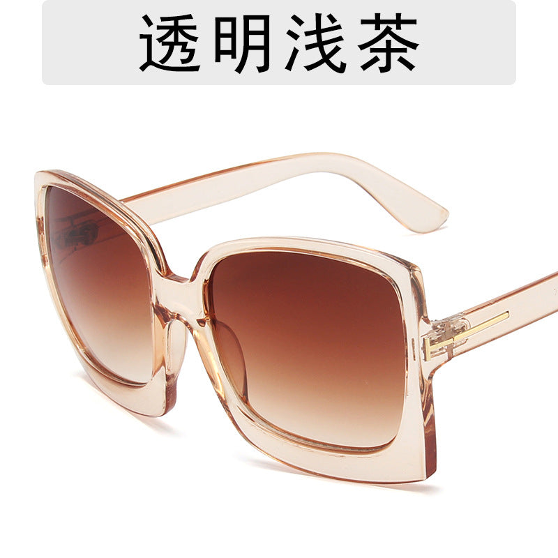 Gafas de sol cuadradas de montura grande de moda