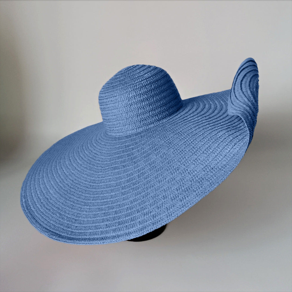 Beach Holiday Straw Collapsible Sun Hat with Color Options