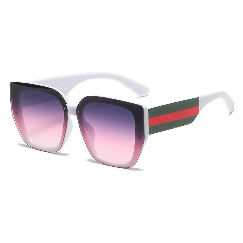 Gafas de sol grandes con montura poligonal retro para mujer: gafas de sol de gran tamaño a la moda