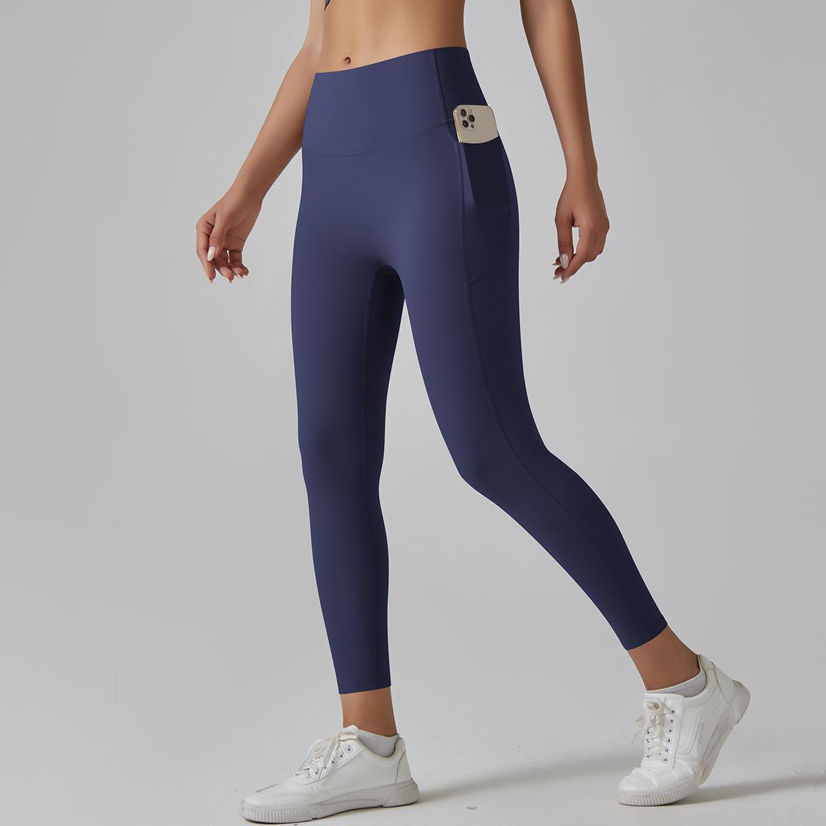 Leggings de yoga taille haute à séchage rapide pour femmes avec poches
