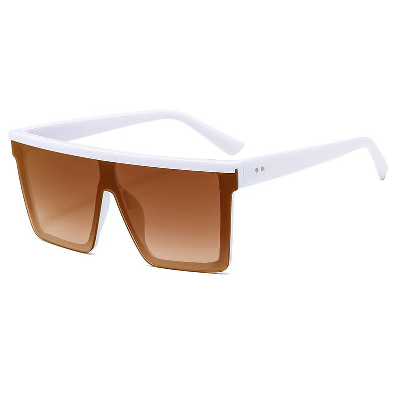 Gafas de sol de moda de una pieza con montura grande