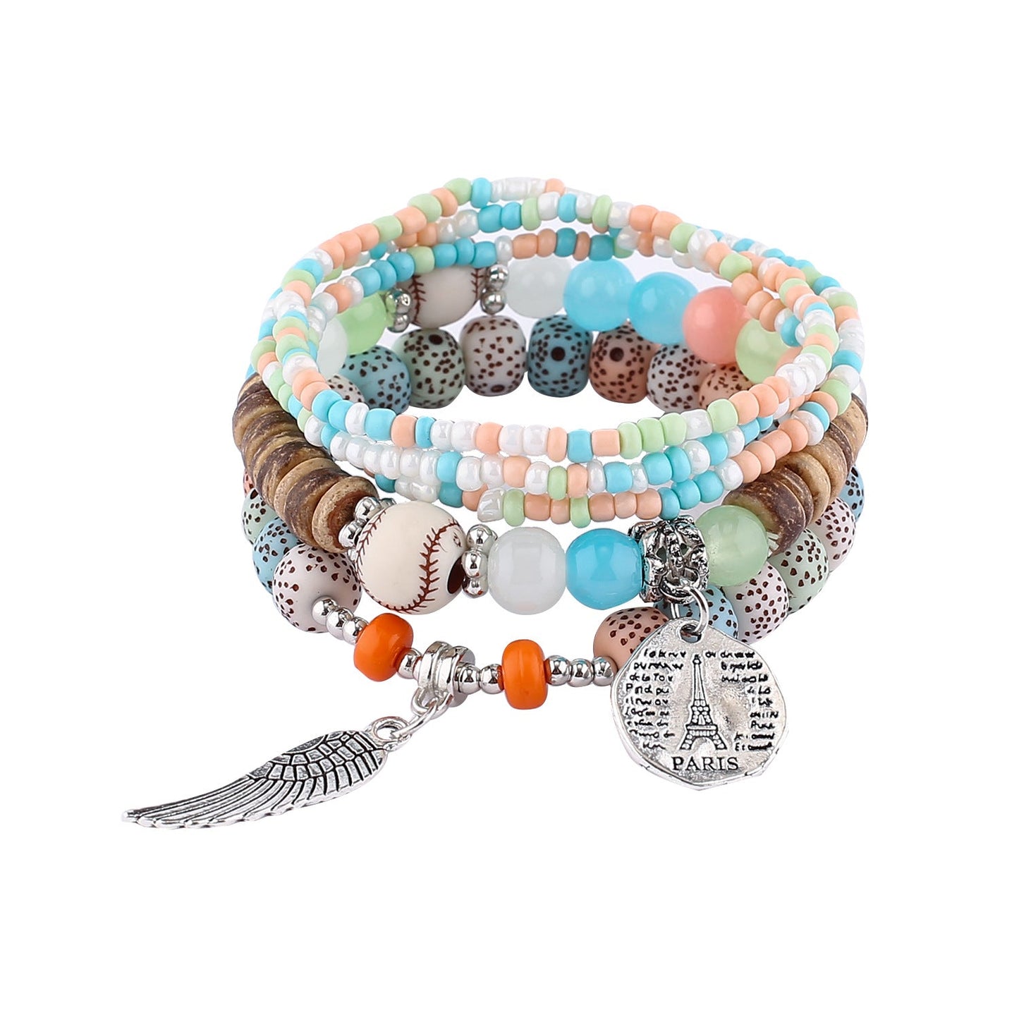 Women Bohemian Ethnic Style Multi-Layer Bead Bracelet