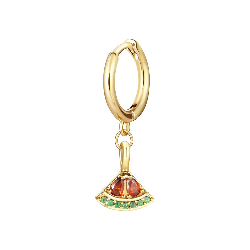 Boucles d'oreilles exquises en zircon multicolore pour femmes