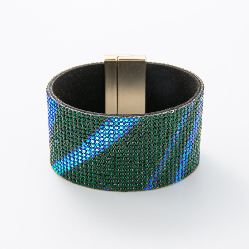 Pulsera de ala ancha con diamantes de imitación de Bohemian Wind