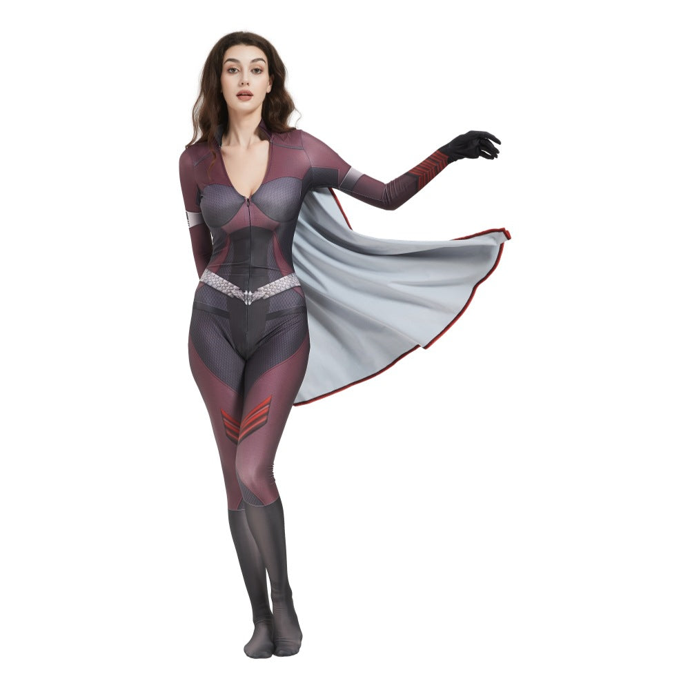 Traje de cosplay de fiesta navideña de moda de dibujos animados túnica negra