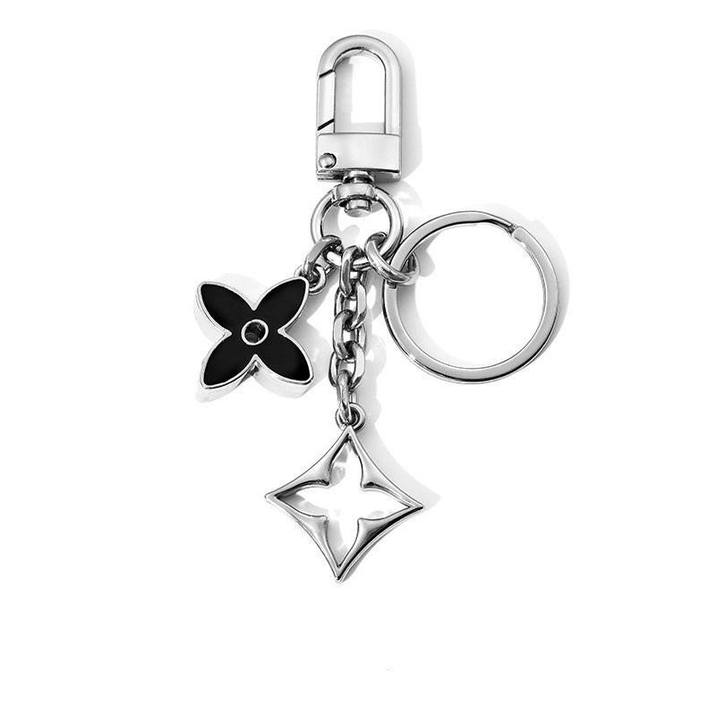 Women Fashion Four Leaf Clover Metal Pendant Keychain Alloy Leisure Style
