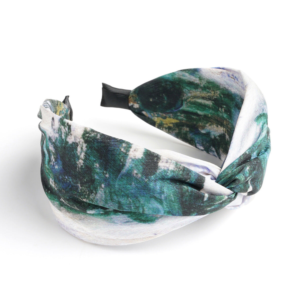 Banda ancha para el cabello con efecto tie-dye estilo bohemio para mujer con un estilo dulce