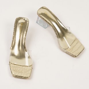 Vêtements d'été à talons hauts transparents et cristal