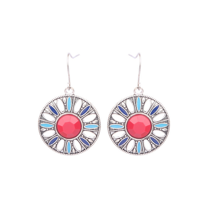 Boucles d'oreilles à pompons créatives de style ethnique bohème rétro