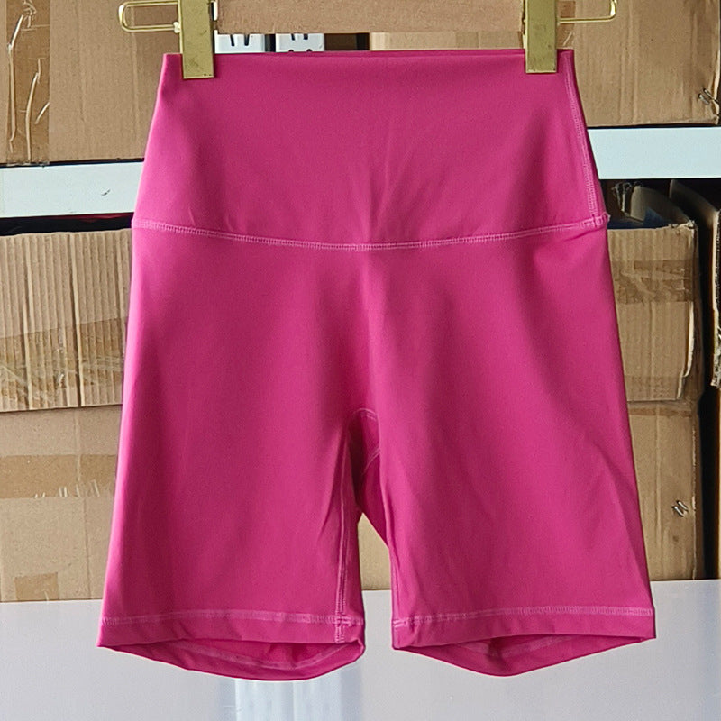 Short de yoga taille haute uni pour femme