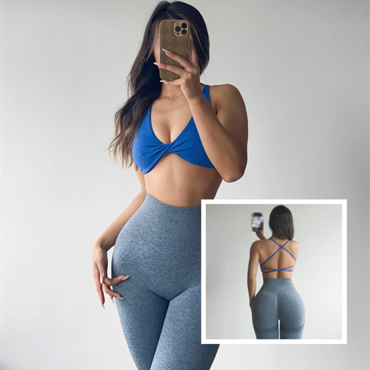 Soutien-gorge de yoga respirant et sexy de couleur unie pour femmes