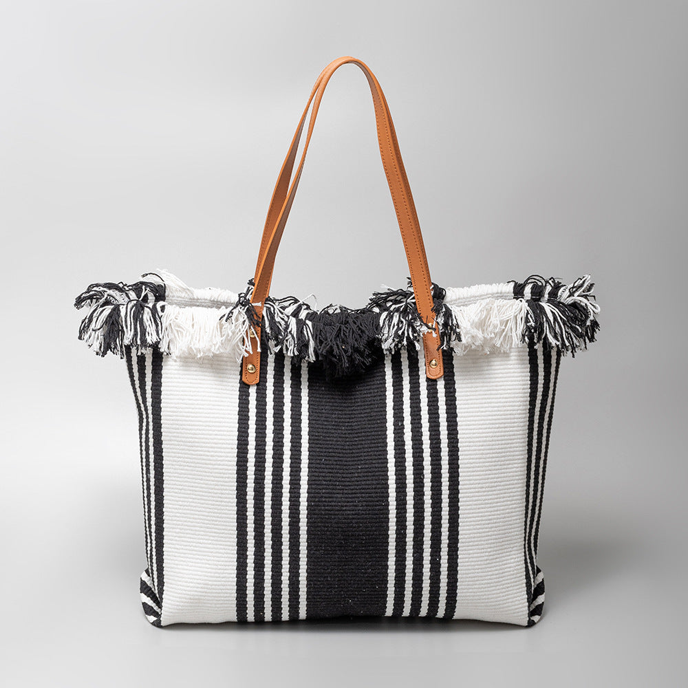 Bolso de mano informal con borlas para vacaciones bohemias