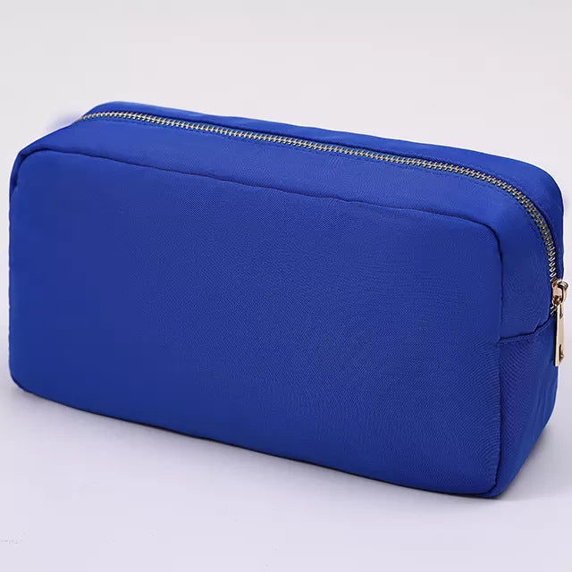 Bolsa de cosméticos de nailon de color sólido para ropa sucia portátil