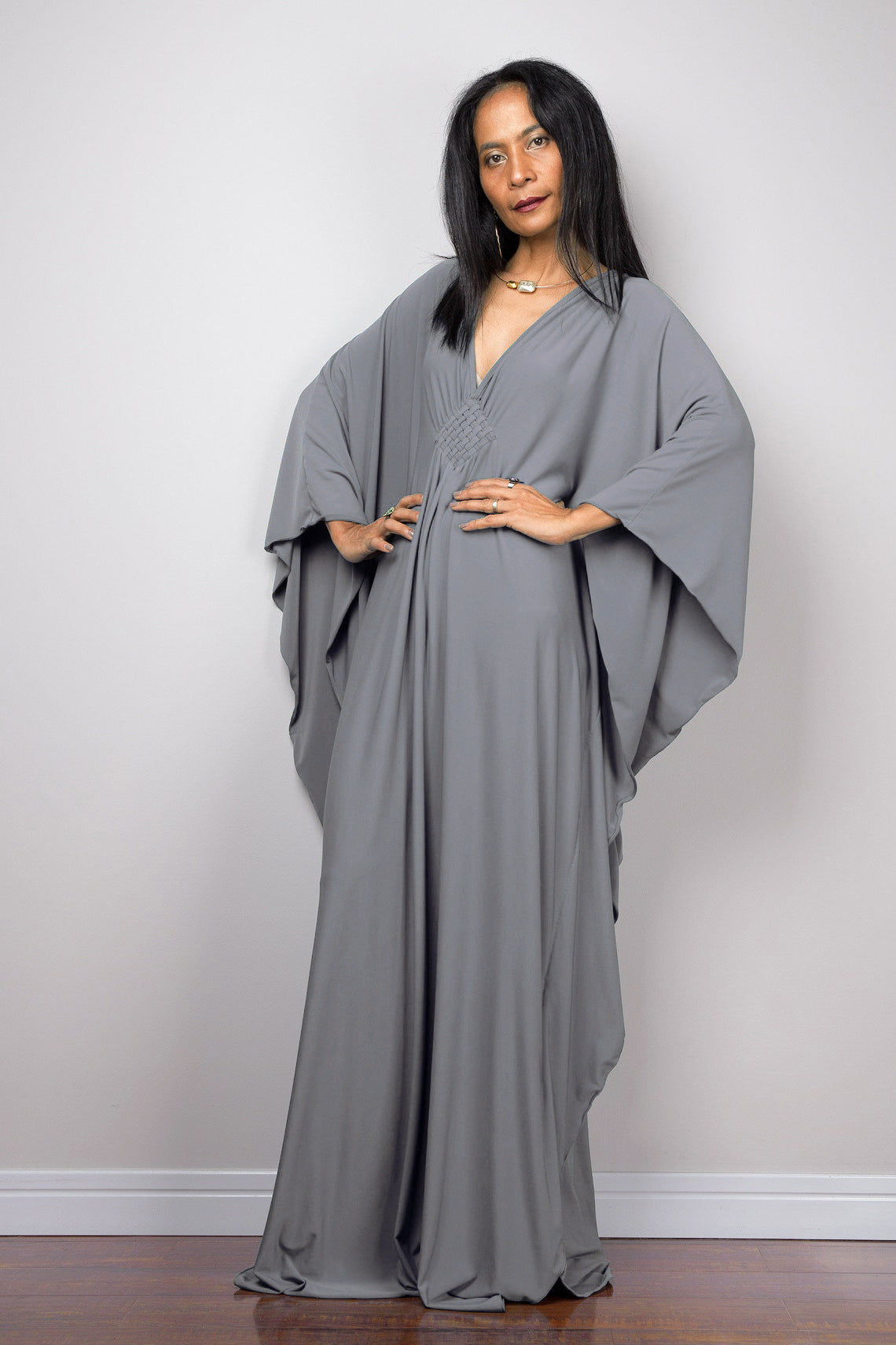 Women Polyester Loose Robe Vacation Coverup Dress