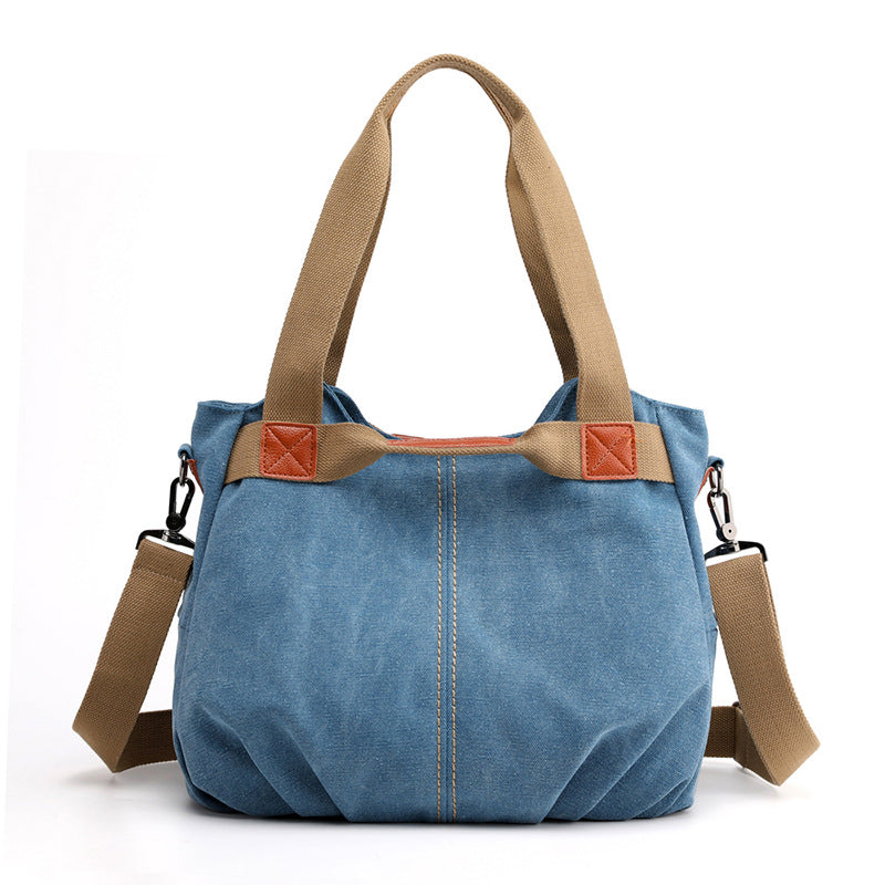 Vintage Casual Women Canvas Commuter Handbag