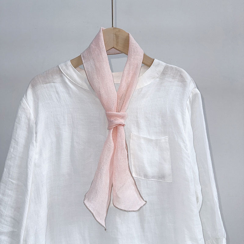 Spring And Summer Women Linen Small Long Scarf
