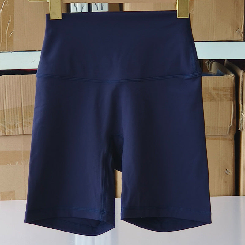 Short de yoga taille haute uni pour femme