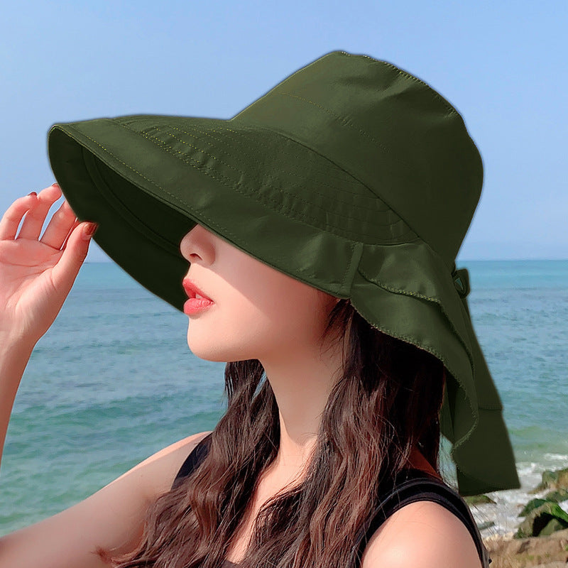 Women Fashion Solid Color Outdoor Riding Bucket Hats