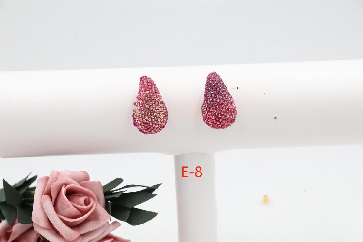 Women Fashion Simple Zircon Water-Drop Earrings