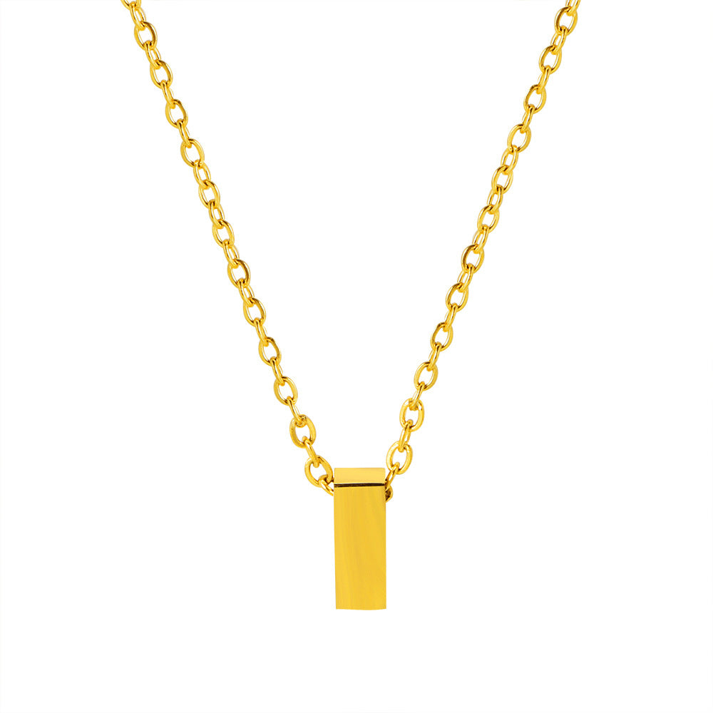 Collar con colgante de alfabeto simple a la moda para mujer