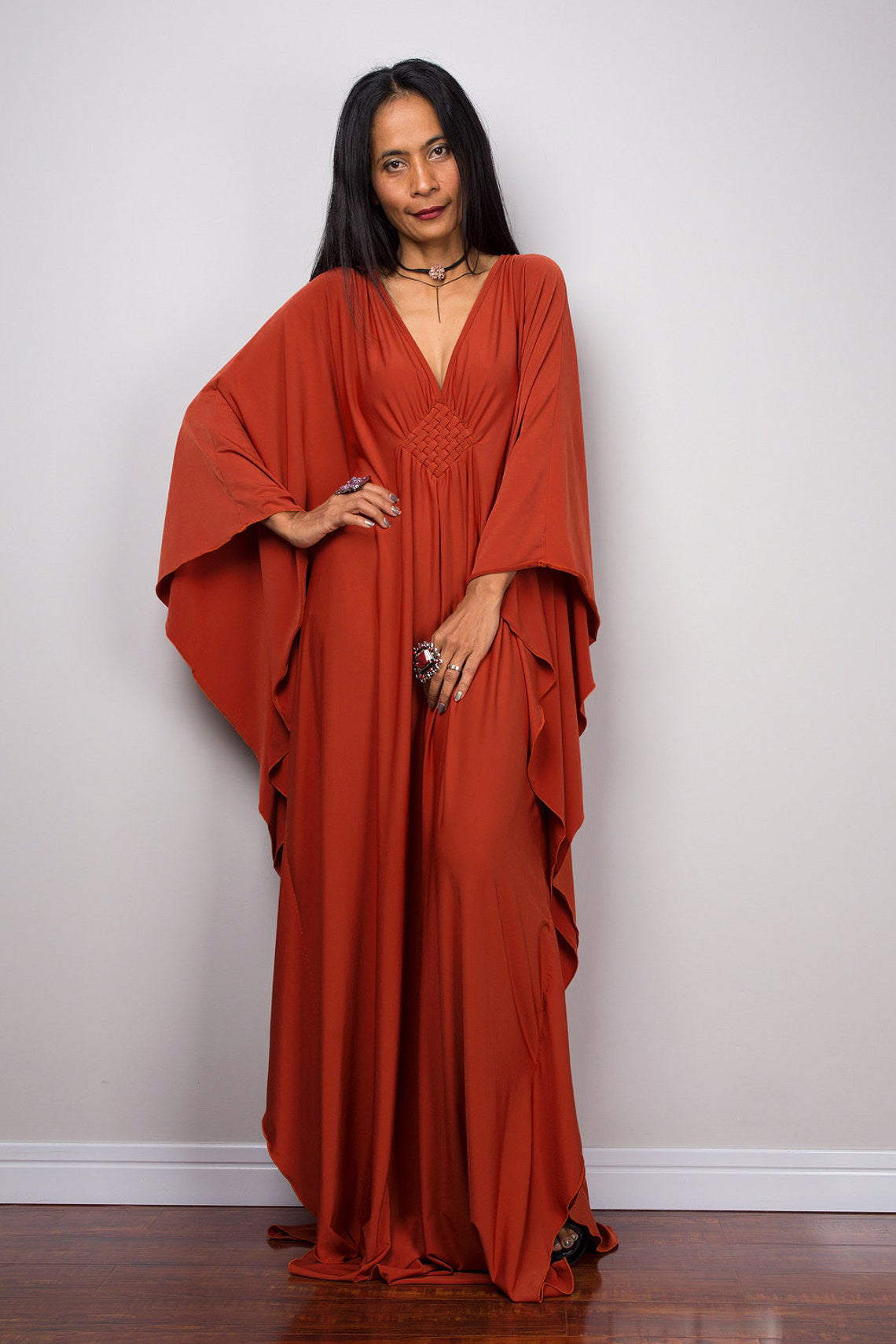 Women Polyester Loose Robe Vacation Coverup Dress