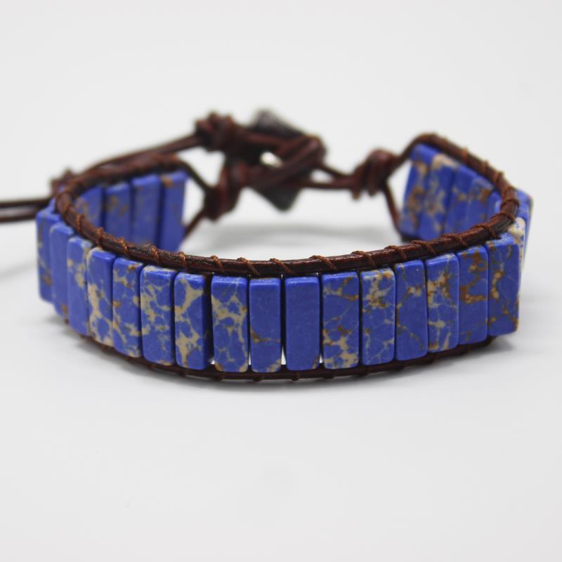 Pulsera de cuentas de piedra natural bohemia